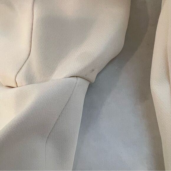 Aidan by Aidan Mattox White Tuxedo Blazer Dress | Size 4 - Picture 15 of 15